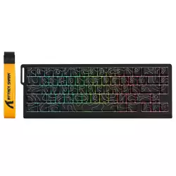 ATTACK SHARK X68 PRO HE Wireless Rapid Trigger Gaming Keyboard with Adjustable Actuation,8K Polling Rate,Hall Effect Magnetic Switch,Hot-Swap,RGB Backlit,BT/2.4GHz/Wired,for FPS Games-Black
