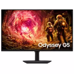 SAMSUNG Odyssey G5 G50F Gaming Monitor, 32" IPS Display, QHD Resolution, 180Hz Refresh Rate,1ms (GtG) Response Time, AMD FreeSync & G-Sync Compatible, 16.7m Color Display, Black | LS32FG502EMXUE