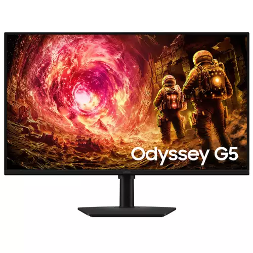 SAMSUNG Odyssey G5 G50F Gaming Monitor, 32" IPS Display, QHD Resolution, 180Hz Refresh Rate,1ms (GtG) Response Time, AMD FreeSync & G-Sync Compatible, 16.7m Color Display, Black | LS32FG502EMXUE