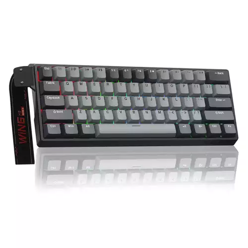 AULA WIN60 HE Mechanical Gaming Keyboard Light Grey / Dark Grey Meteor Magnetic Switch
