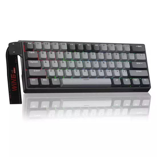 AULA WIN60 HE Mechanical Gaming Keyboard Light Grey / Dark Grey Meteor Magnetic Switch