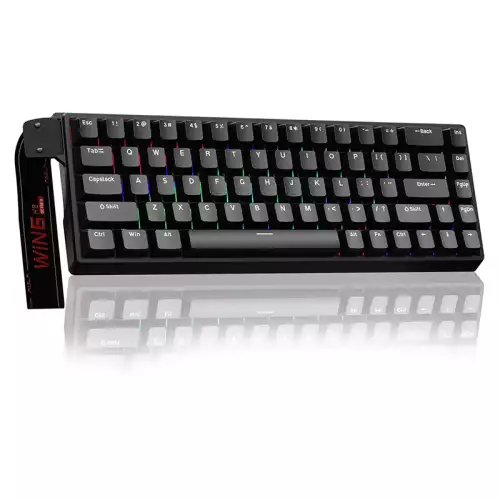 AULA WIN68 HE Mechanical Gaming Keyboard Black Gray Wood Magnetic Switch