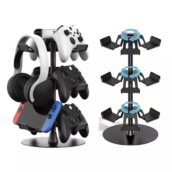 DeadSkull  Multifunctional Game Controller Rack with Three Layers - Black