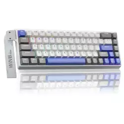 AULA WIN68 HE MAX Wing Chun Magnetic Switch Gaming Keyboard - White/ Gray/ blue