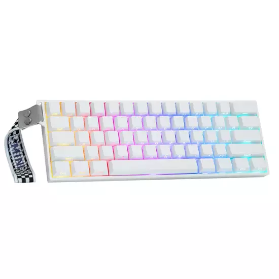 AULA MINI60 HE Mistcloud Magnetic Gaming Keyboard - White Side-engraved ...
