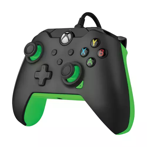 PDP Wired Xbox Controller for Series X|S, One & PC – Neon Black