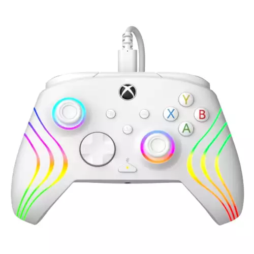 PDP Afterglow Wave Wired RGB Controller for Xbox & PC - White