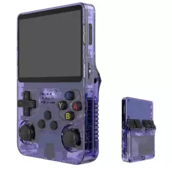 R36S Retro Handheld Video Game Console - 128 GB - Purple