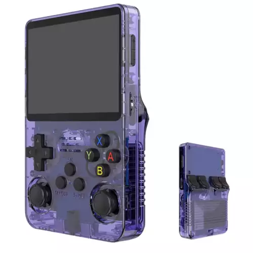 R36S Retro Handheld Video Game Console - 128 GB - Purple