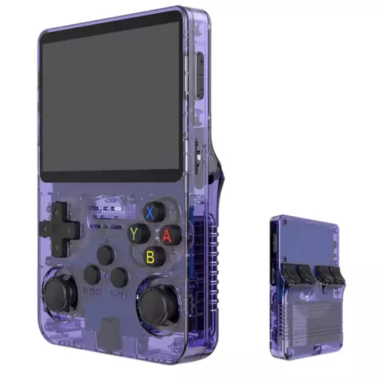 R36S Retro Handheld Video Game Console - 128 GB - Purple R36S Retro Handheld Video Game Console - 128 GB - Purple