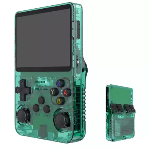 R36S Retro Handheld Video Game Console - 128 GB - Green