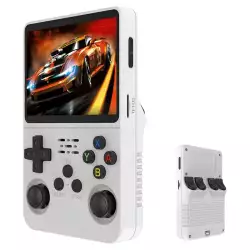 R36S Retro Handheld Video Game Console - 128 GB - White