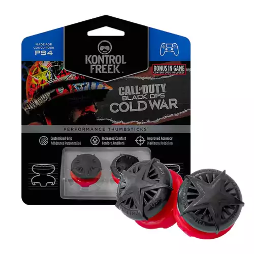 KontrolFreek Call of Duty: Black Ops War Cold Analog PS4 And PS5 - Black/Red