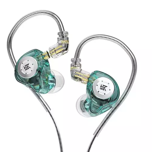 KZ EDX Pro in-ear Headphones Dual Magnetic Driver With Mic - Cyan| 6970493061762