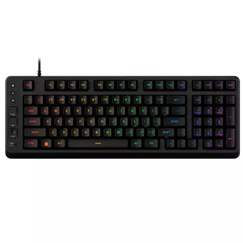 HyperX - Eve 1800 Compact Wired Membrane Gaming Keyboard with RGB Back Lighting - Black