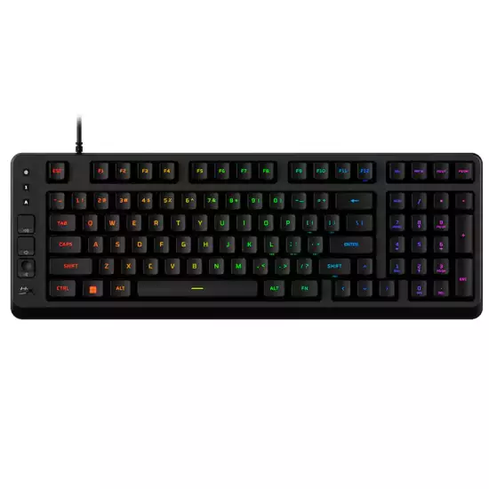HyperX - Eve 1800 Compact Wired Membrane Gaming Keyboard with RGB Back Lighting - Black HyperX - Eve 1800 Compact Wired Membrane Gaming Keyboard with RGB Back Lighting - Black