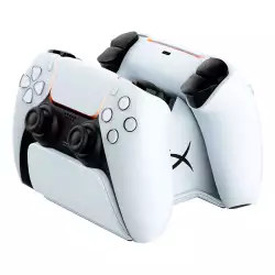 HyperX ChargePlay Duo Controller Charging Station For PS5, Charge Two DualSense Controllers, Compact and Sleek Design, White | 51P68AA