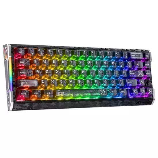 ATTACK SHARK R68 HE Carbon Fiber Rapid Trigger Keyboard Magnetic Switch - Ink Shade