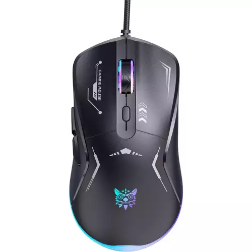 ONIKUMA CW917 RGB Gaming Mouse – 3600 DPI Optical Sensor, 6-Button Wired Gaming Mouse with RGB Lighting (Black)