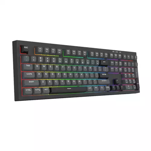 Redragon K518 CRUX RGB Membrane Gaming Keyboard 108 Keys Anti-Ghosting USB Wired - Black | RD-K518-RGB-GB