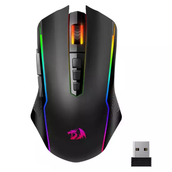 Redragon M914 NIX RGB Tri-Mode 2.4G/USB-C/Bluetooth Gaming Mouse - Black Redragon M914 NIX RGB Tri-Mode 2.4G/USB-C/Bluetooth Gaming Mouse - Black
