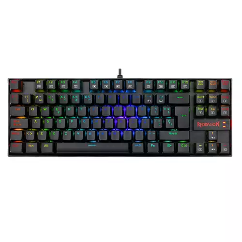 Redragon K552P-KR-ES RGB TKL Mechanical Gaming Keyboard - Black