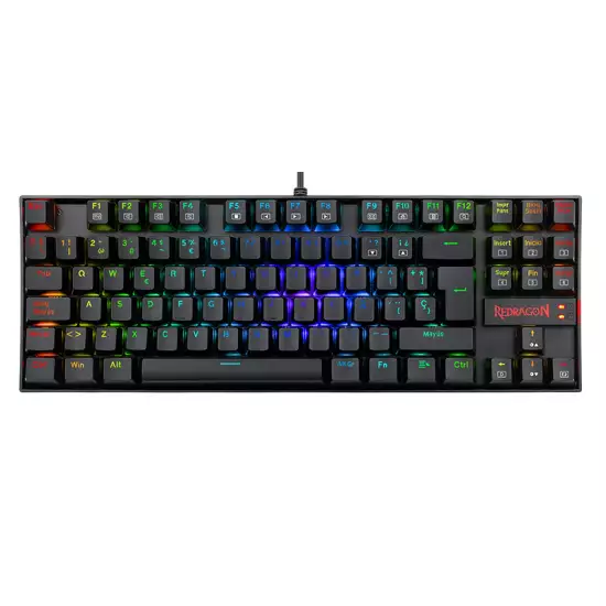 Redragon K552P-KR-ES RGB TKL Mechanical Gaming Keyboard - Black