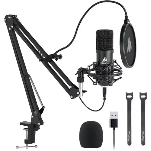 MAONO A04 Professional Podcaster USB Microphone With Boom Arm