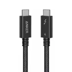 Anker Thunderbolt 4 USB-C to USB-C Data Cable, 1 Meter, 240 Watt, Black - A84N0011 Anker Thunderbolt 4 USB-C to USB-C Data Cable, 1 Meter, 240 Watt, Black - A84N0011