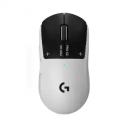 Logitech G PRO X2 SUPERSTRIKE LIGHTSPEED Wireless Gaming Mouse – Ultra-Light (61g), USB-C Charging, PC / Mac / Laptop – White | 910-007777