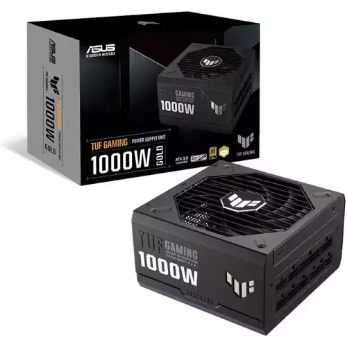 ASUS TUF Gaming 1000W ATX Power Supply Unit, 80 Plus Gold Certification, Fully Modular, 135mm Fan, Dual Ball Fan Bearings, Axial-tech Fan Design, Military-grade, Black | 90YE00S1-B0NA00