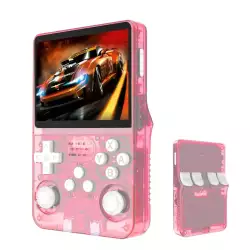 R36S Retro Handheld Video Game Console - 64 GB - Pink