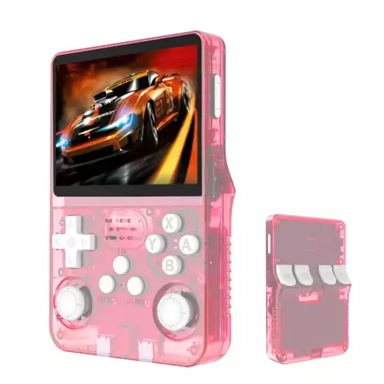 R36S Retro Handheld Video Game Console - 64 GB - Pink R36S Retro Handheld Video Game Console - 64 GB - Pink