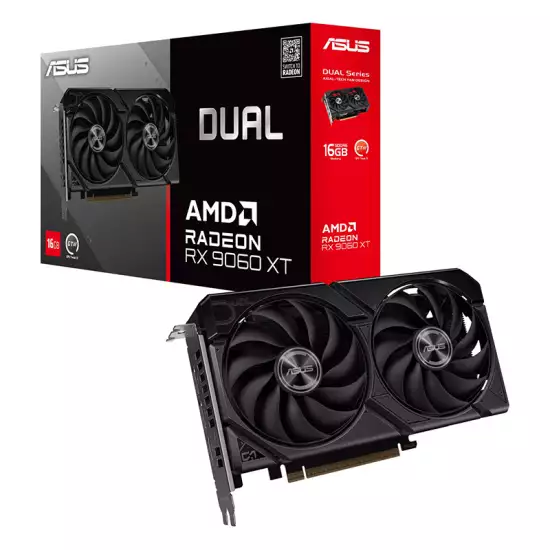 ASUS Dual Radeon RX 9060 XT Graphics Card 16GB GDDR6 | 90YV0LG2-M0NA00