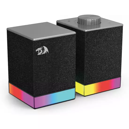 Redragon GS517 RGB Computer Speaker 2.0 Stereo Sound System with Bluetooth & USB Connectivity – Black Redragon GS517 RGB Computer Speaker 2.0 Stereo Sound System with Bluetooth & USB Connectivity – Black