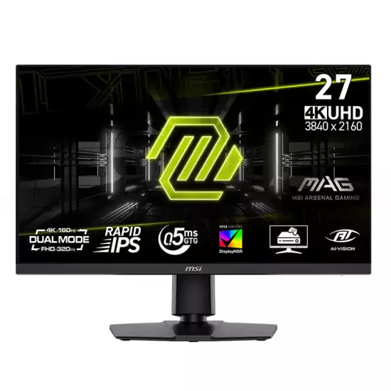 MSI MAG 272URDF E16 27-Inch Dual-Mode Gaming Monitor – 4K UHD 160Hz / FHD 320Hz Rapid IPS – Black