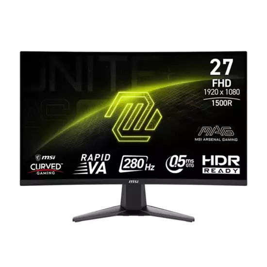 MSI MAG 276CXF 27 inch FHD 280Hz 0.5ms Curved Gaming Monitor – Black MSI MAG 276CXF 27 inch FHD 280Hz 0.5ms Curved Gaming Monitor – Black