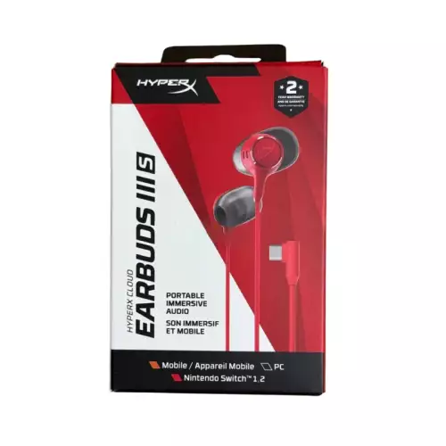 HyperX Cloud Earbuds III S Gaming Earbuds - Red