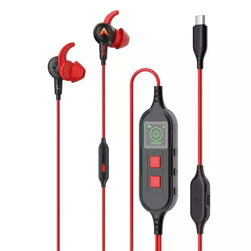 PIVA S6PRO-AR Type-C RGB Gaming Earbuds with PD 27W Fast Charging – Red
