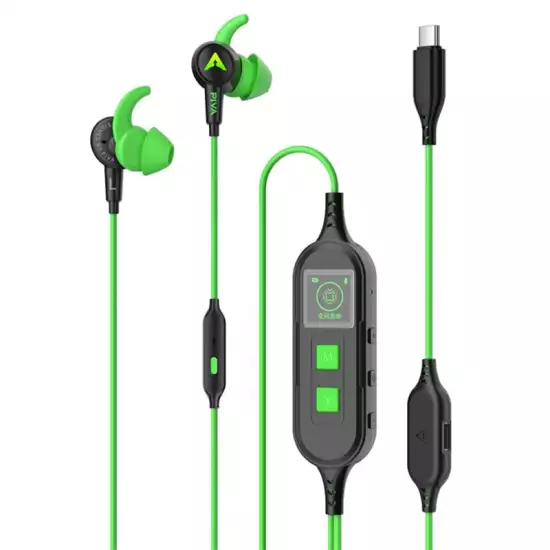 PIVA S6PRO-AG Type-C RGB Gaming Earbuds with PD 27W Fast Charging – Green PIVA S6PRO-AG Type-C RGB Gaming Earbuds with PD 27W Fast Charging – Green