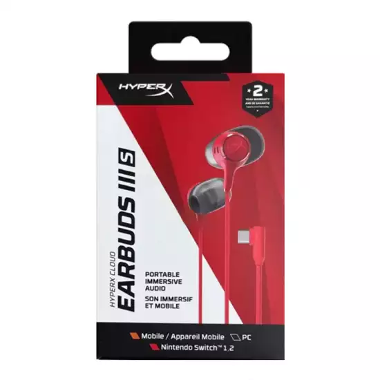 HyperX Cloud Earbuds III S Gaming Earbuds - Red HyperX Cloud Earbuds III S Gaming Earbuds - Red