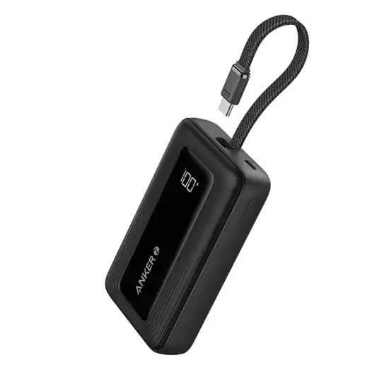 Anker Zolo Power Bank With Built-In USB-C 10,000mAh 30W - Black | A1688H11 Anker Zolo Power Bank With Built-In USB-C 10,000mAh 30W - Black | A1688H11
