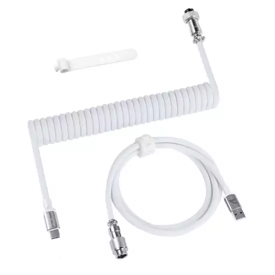 ATTACK SHARK C01 PRO Coiled Cable - White