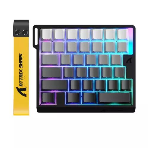 ATTACK SHARK M36 HE One-Handed Magnetic Switch Keyboard  - Gray Gradient