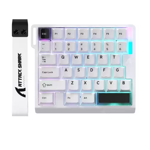 ATTACK SHARK M36 HE One-Handed Magnetic Switch Keyboard  - White