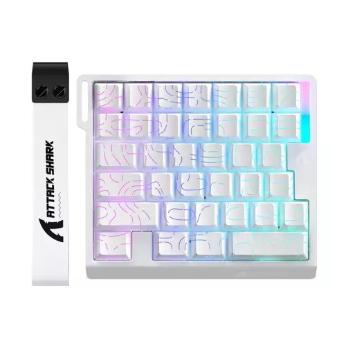ATTACK SHARK M36 HE One-Handed Magnetic Switch Keyboard  -  White Contours