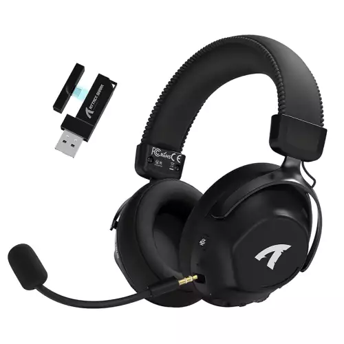 ATTACK SHARK L50 PRO Wireless Gaming Headset with Detachable Mic - Black