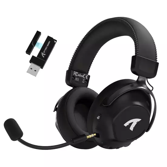 ATTACK SHARK L50 PRO Wireless Gaming Headset with Detachable Mic - Black
