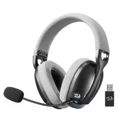 Redragon H878 SKULD PRO Wireless / Bluetooth / Wired Gaming Headset – 7.1 Surround Sound – Black & Gray | H878BG