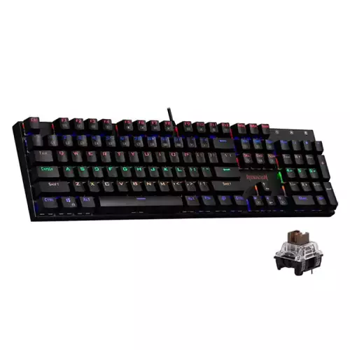 Redragon K565R-1 RUDRA Mechanical Gaming Keyboard Brown Switch Rainbow Backlit